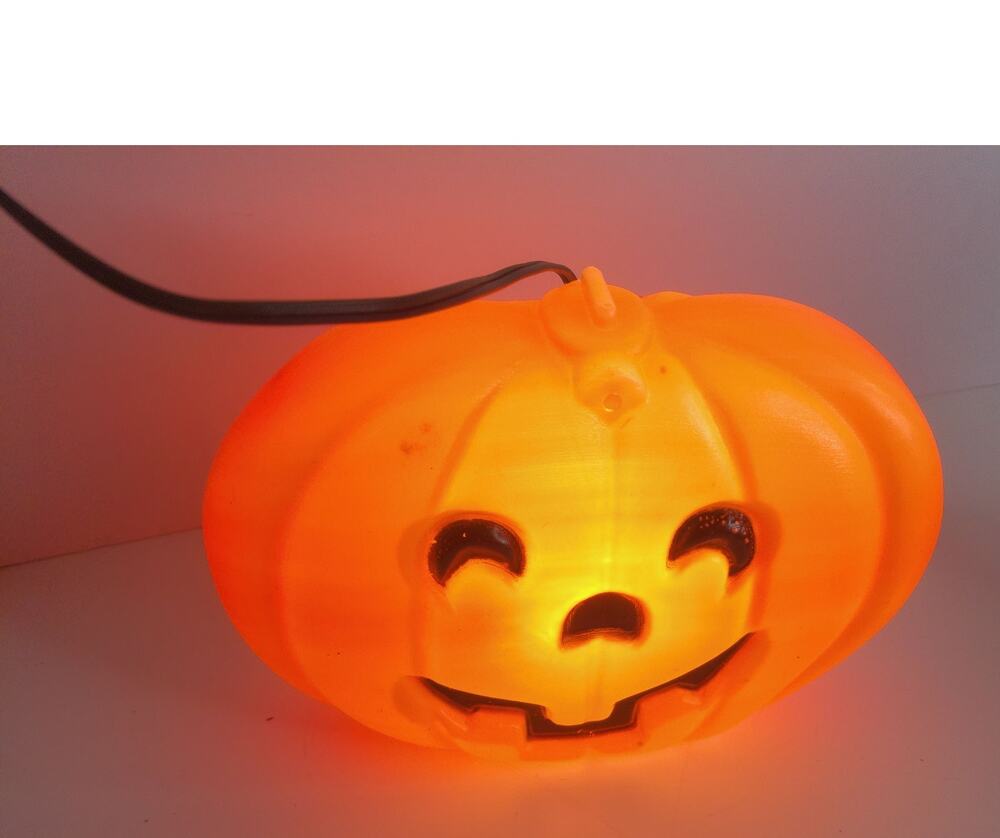 Vintage Halloween Blowmold Pumpkin Light Up